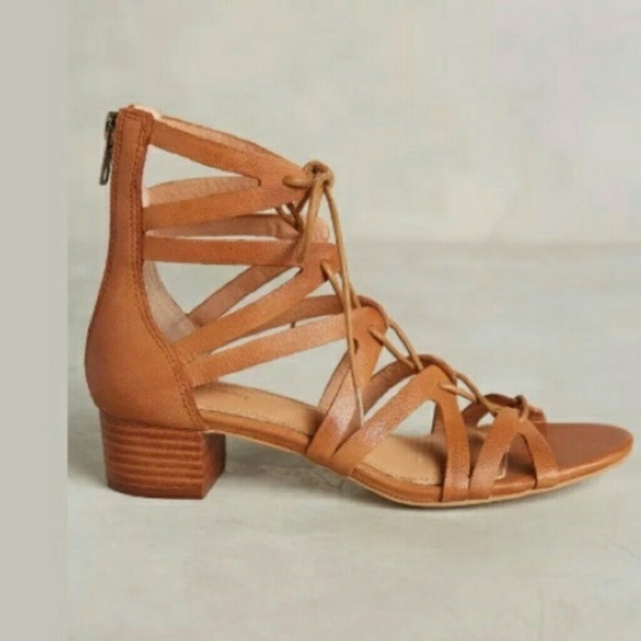 Anthropologie Corso Como Jamaica Gladiator Sandals Tan Leather - Picture 2 of 5